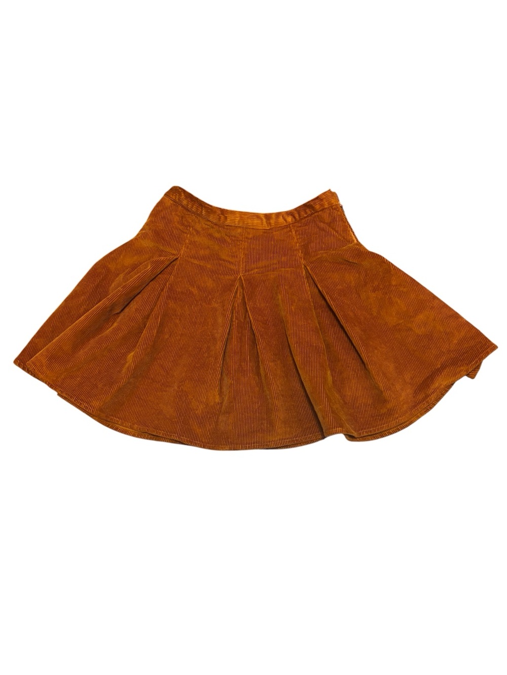SO Goods for Life Rust Orange Corduroy Mini Circle Skirt